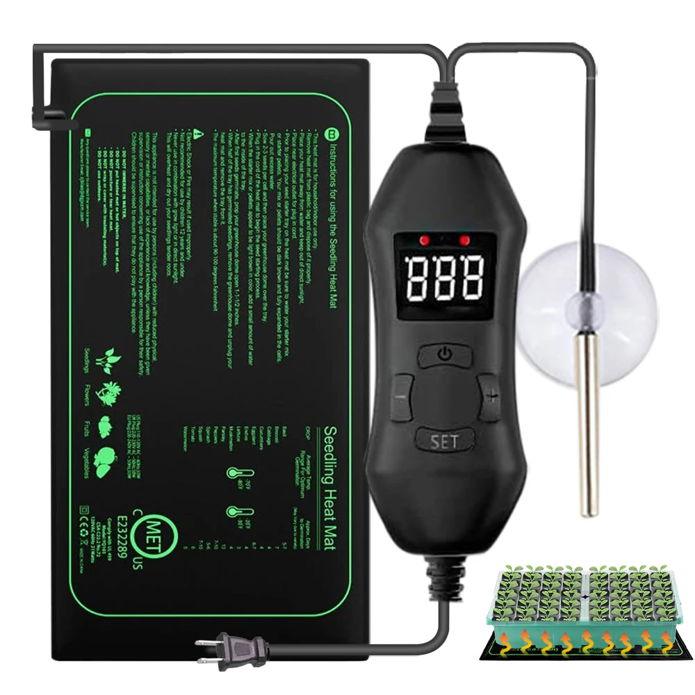 Seedling Heat Pad - 50w ue-eua/reino unido/au termostato ajustável mudas