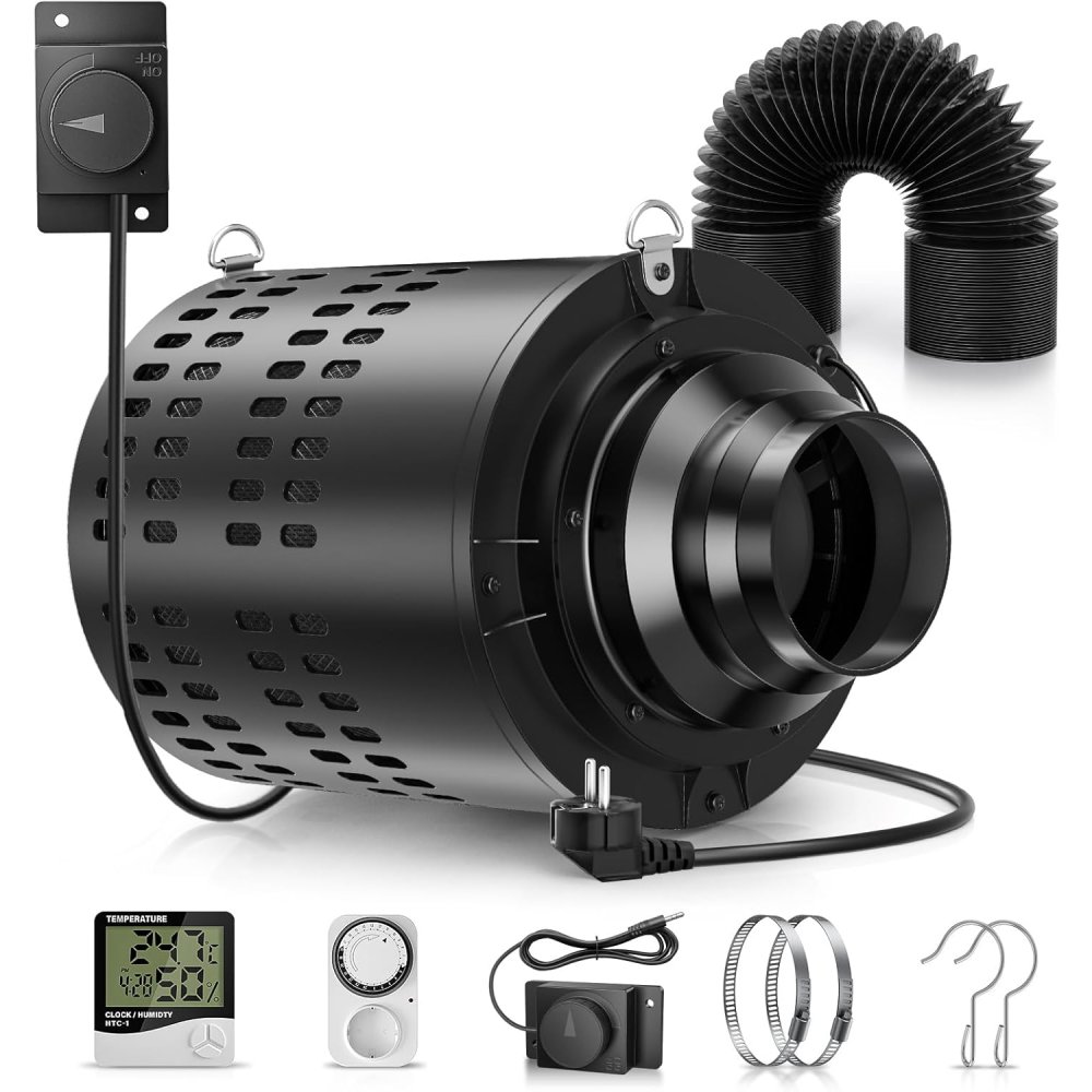 Carbon Filter Inline - 110mm/4.3 Polegada exaustor em linha ventilador