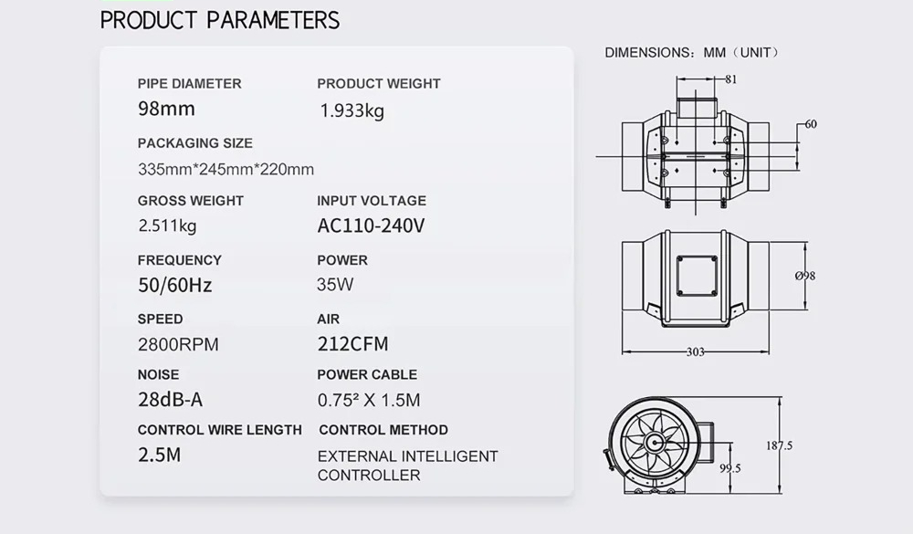 Ventilador de duto em linha in - Carbon Filter Inline avaliação e preço